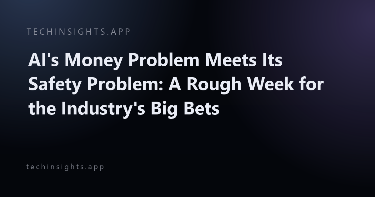AI's Money Problem Meets Its Safety Problem: A Rough Week for the Industry's Big Bets
