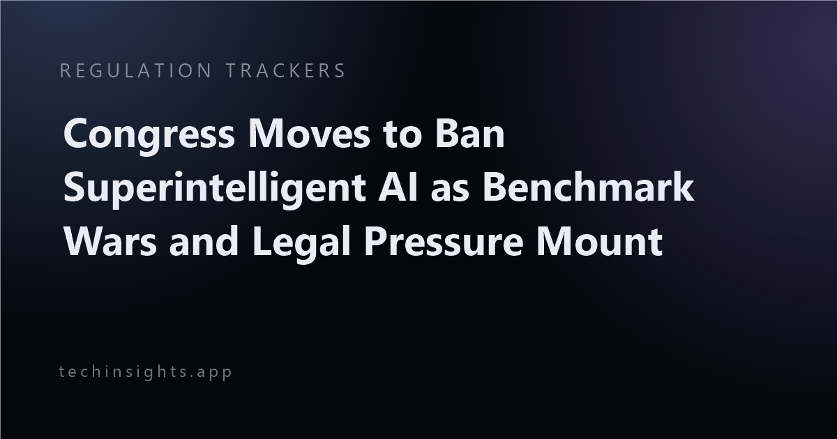 Congress Moves to Ban Superintelligent AI as Benchmark Wars and Legal Pressure Mount