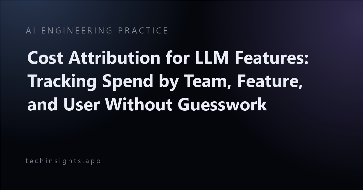 Cost Attribution for LLM Features: Tracking Spend by Team, Feature, and User Without Guesswork