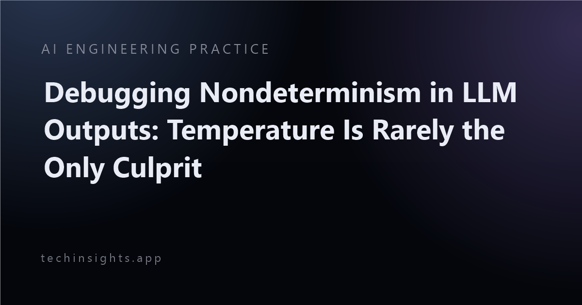 Debugging Nondeterminism in LLM Outputs: Temperature Is Rarely the Only Culprit