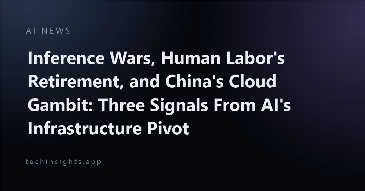 Inference Wars, Human Labor's Retirement, and China's Cloud Gambit: Three Signals From AI's Infrastructure Pivot