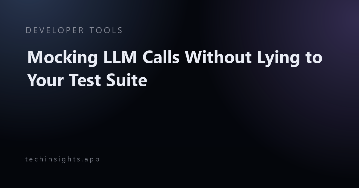 Mocking LLM Calls Without Lying to Your Test Suite