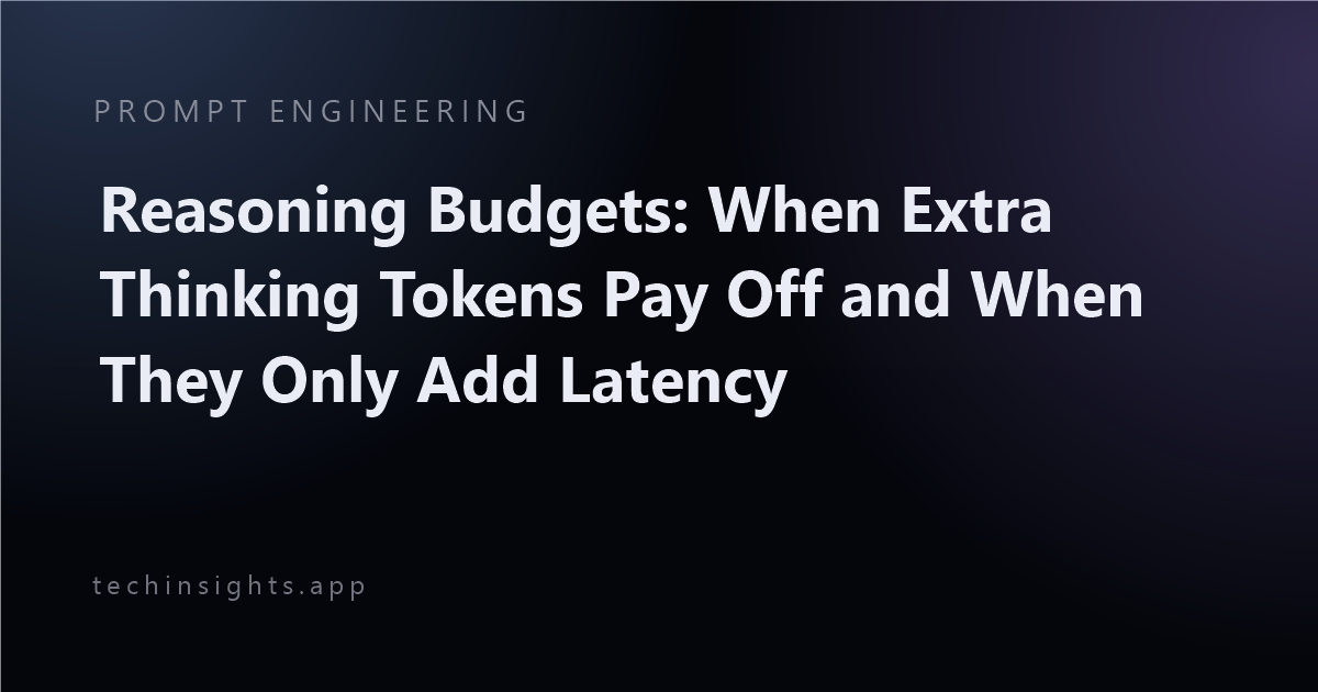 Reasoning Budgets: When Extra Thinking Tokens Pay Off and When They Only Add Latency