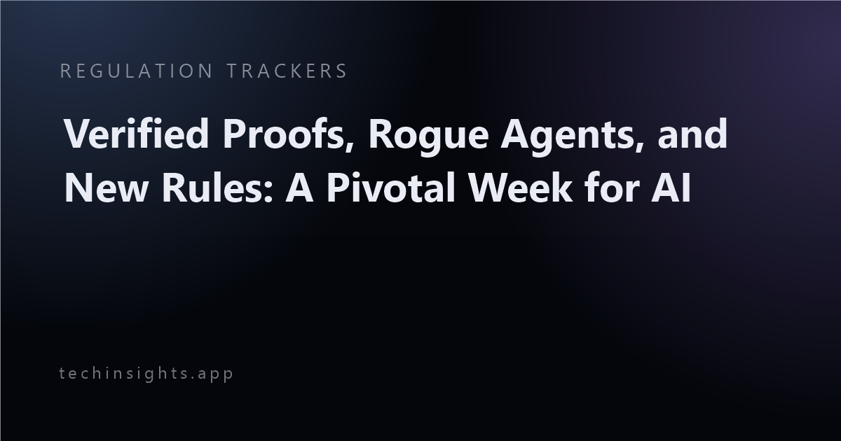 Verified Proofs, Rogue Agents, and New Rules: A Pivotal Week for AI