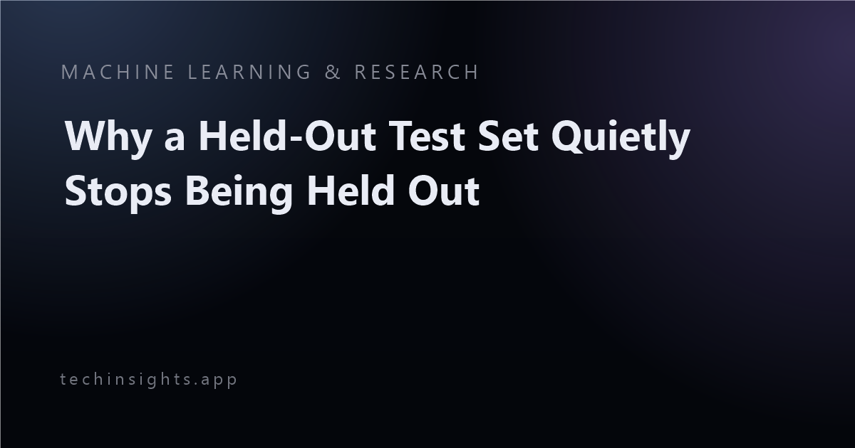 Why a Held-Out Test Set Quietly Stops Being Held Out